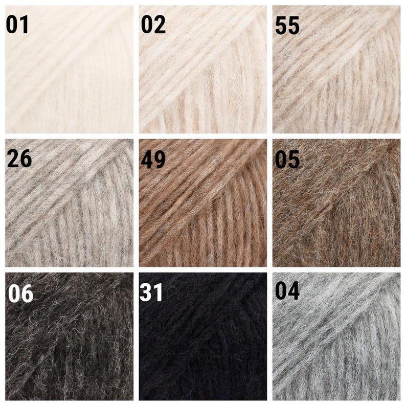 Alpaca Yarn Drops Air Alpaca Yarn Natural Yarn Alpaca Wool Yarn Art Yarn Alpaca Fiber Knitting Yarn image 2