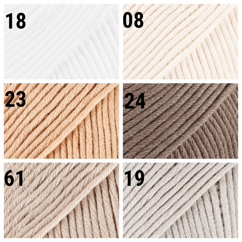 Fils de coton DROPS Muskat, coton mercerisé, fil naturel, fil amigurumi, fil DK, fil à crochet, fil d'été image 2