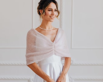 Bruiloft sjaal met parel mohair sjaal bruiloft bolero bolero mohair sjaal bruiloft stola bruids sjaal bruiloft cover-up
