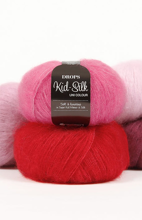 Mohair Yarn DROPS Kid Silk Lace Yarn Super Kid Mohair Silk Yarn Mohair Wool  Yarn 