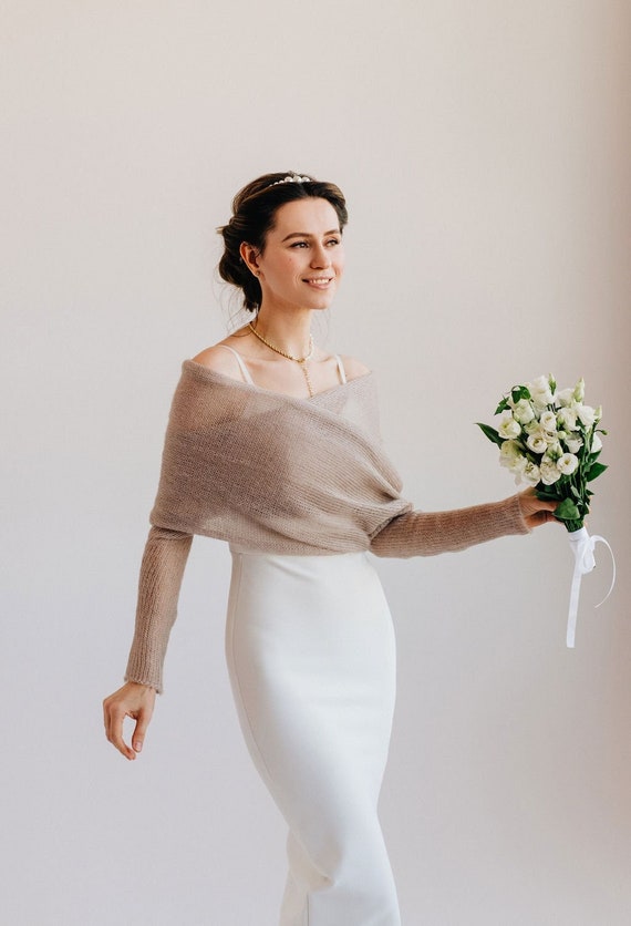 Wedding Bolero Mohair Shrug Bridal Cape Bolero Mohair Cover up Bridal Shrug Wedding Wrap