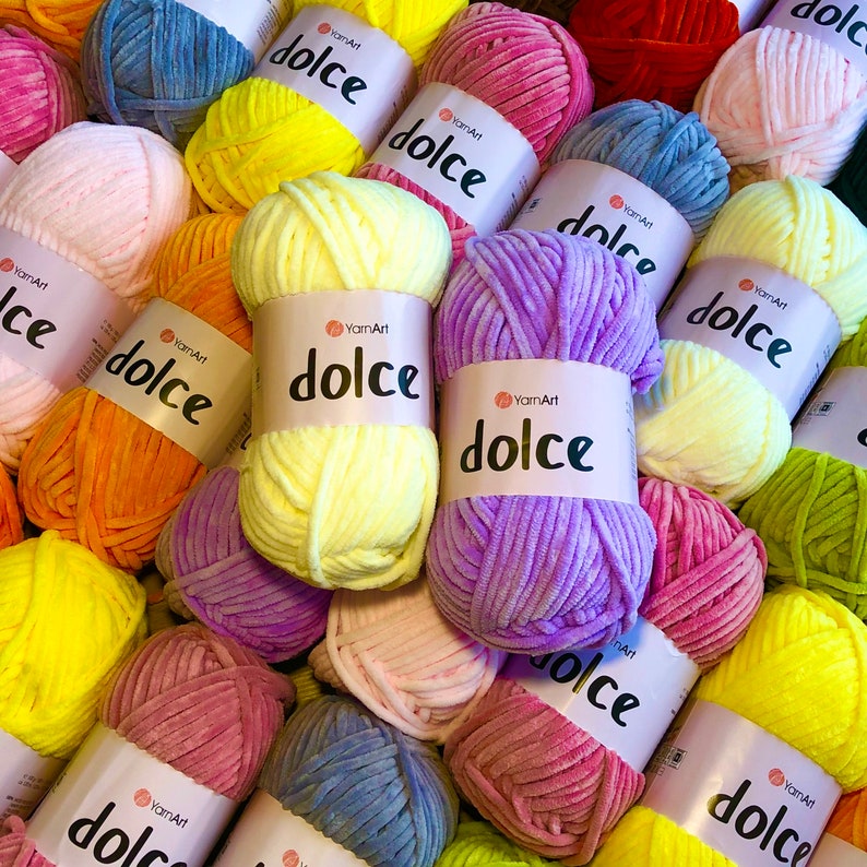 YarnArt Dolce Yarn 100 g/120 m/131 yards Chenille Yarn Super Bulky Yarning Velvet Yarn Yarn Crochet Yarn image 10