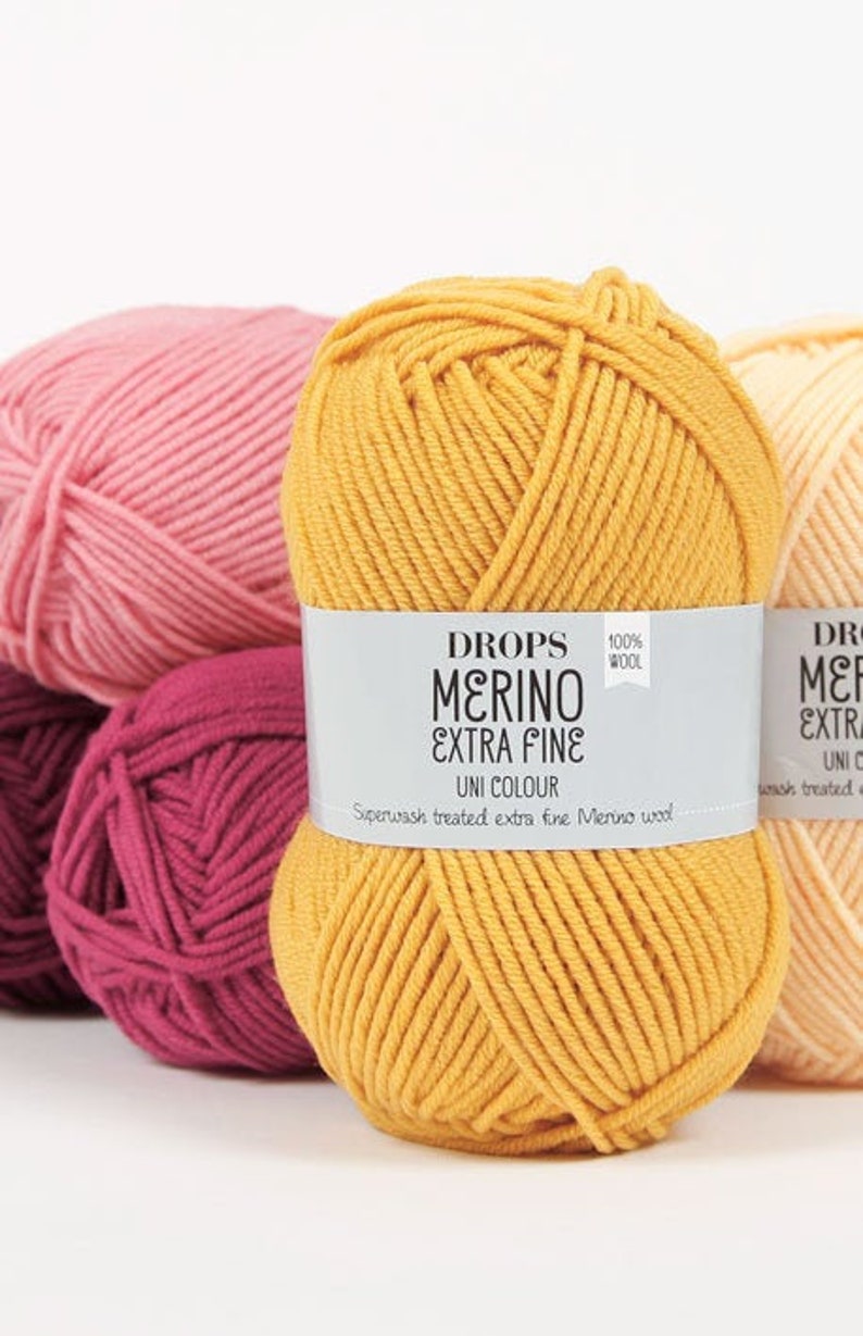 Merino Yarn Drops Extra Fine Merino Wool Yarn Superwash Yarn Sock Yarn DK Yarn Art Yarn image 1