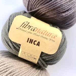 Wool Yarn Inca Fibra Natura 100g / 97mt / 106yards Super Bulky Yarn Pure Wool Thick Yarn Superwash Wool yarn