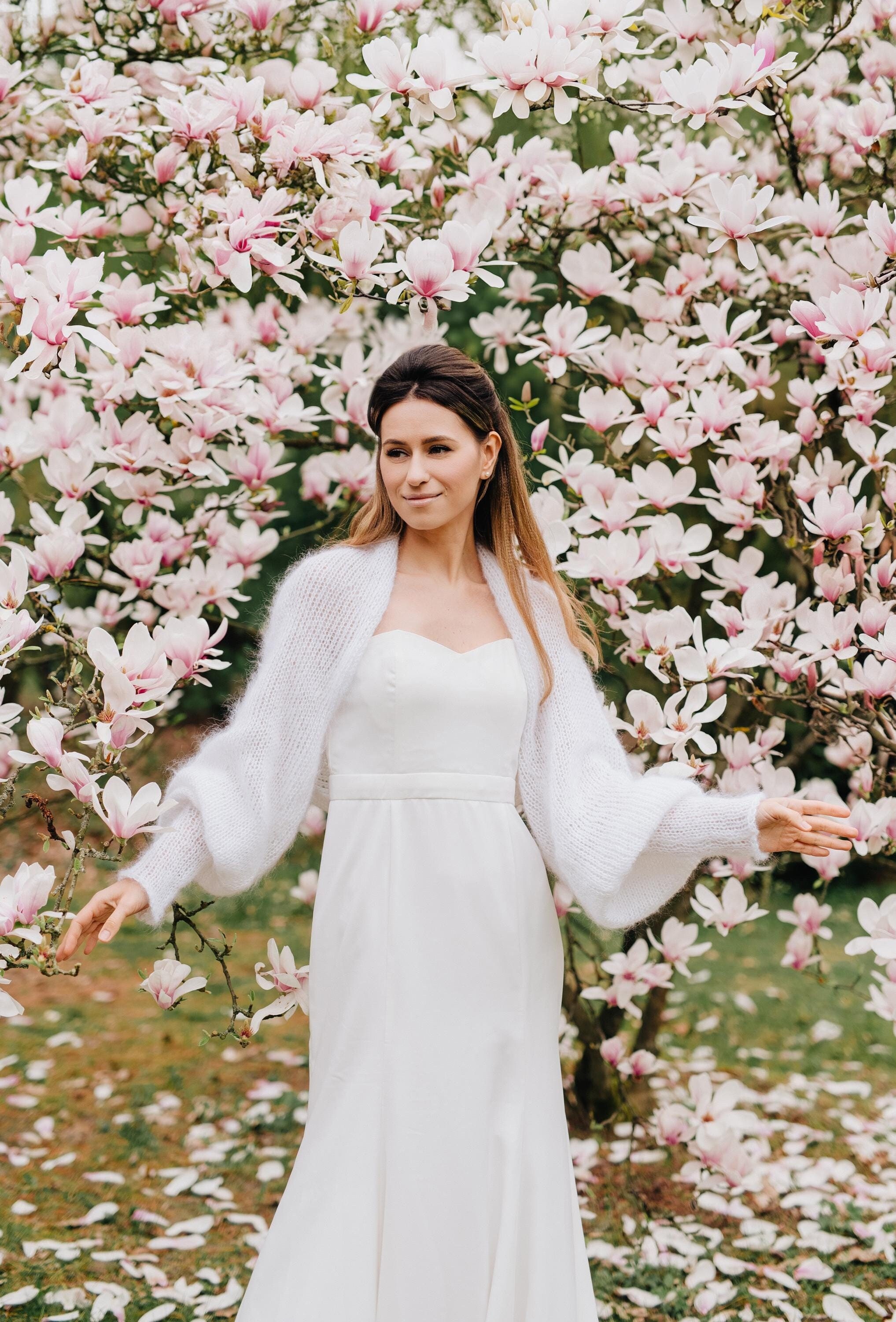 Bolero Sposa Pronovias Coprispalle Sposa Pizzo Chiffon Coprispalle