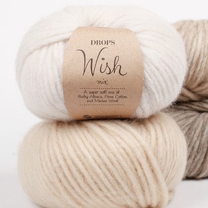 Alpaca Yarn Drops Wish Chunky Yarn Super Bulky Yarn Sock Yarn Merino Wool Yarn Cotton Yarn Art Yarn Knitting Yarn Merino Yarn