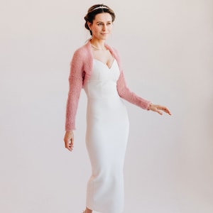 Giacca Bolero in mohair Coprispalle da sposa Bolero Giacca in lana da donna Avvolgere da sposa Bolero Mantella da sposa immagine 2