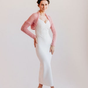 Mohair Bolero Jacket Bridal Shrug Bolero Wool Jacket Women Wedding Wrap Bolero Bridal Cape image 3