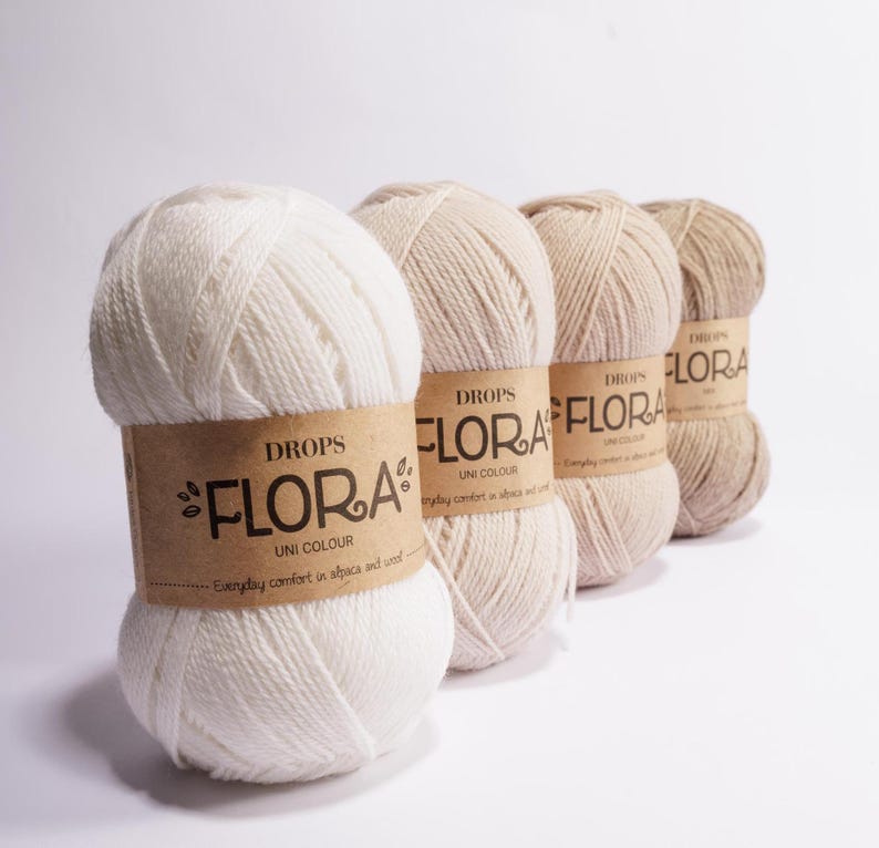 Alpaka Sockengarn DROPS Flora Alpaka Sockengarn Sockenwolle Strickgarn Alpaka Sockengarn Naturfasern Bild 2