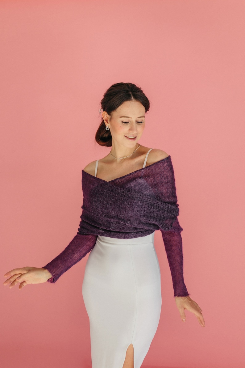 Wedding Shrug Bolero Mohair Silk Jacket Bridal Cardigan Mohair Etsy