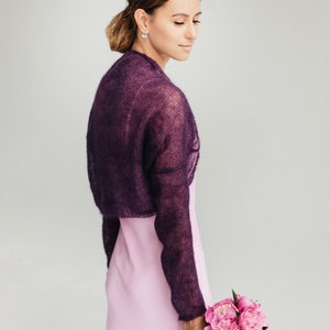 Bruiloft Bolero Bolero Dames Mohair Zijde Bolero Bruidstrui Wrap Mohair Bolero Bruiloft Jas Mohair Cover Up afbeelding 6