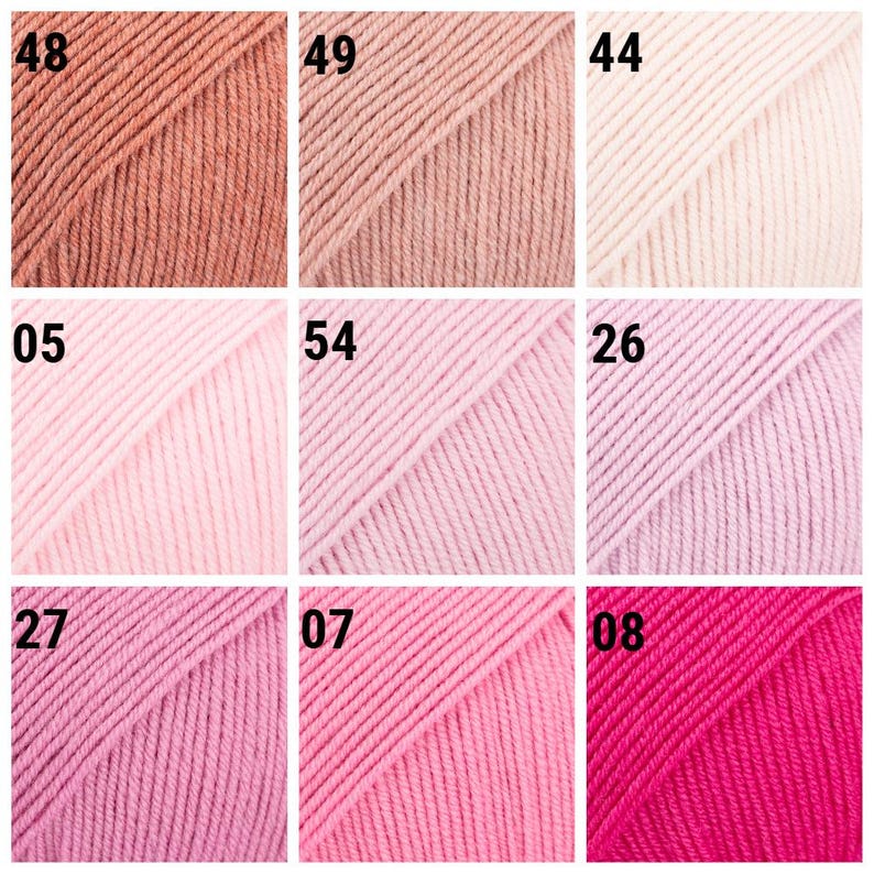 Gocce di filato merino Baby Merino Filato di lana merino extra fine Filato per neonati Filato per calze Filato per maglieria trattato superwash immagine 4