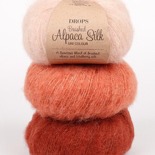 DROPS BRUSHED Alpaca Silk Yarn Alpaca Yarn Alpaca Knitting Etsy