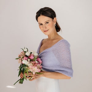 Alpaka Seidenschal Hochzeitsstola Alpaka Wolle Wrap Brautschal Alpaka Seide Shrug Hochzeit Wrap Braut Cover up Bild 7