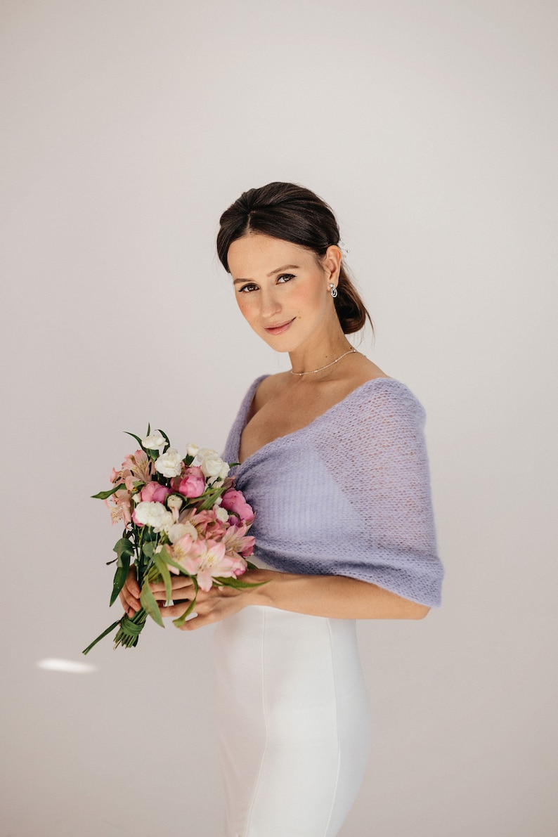 Alpaka Seidenschal Hochzeitsstola Alpaka Wolle Wrap Brautschal Alpaka Seide Shrug Hochzeit Wrap Braut Cover up Bild 7