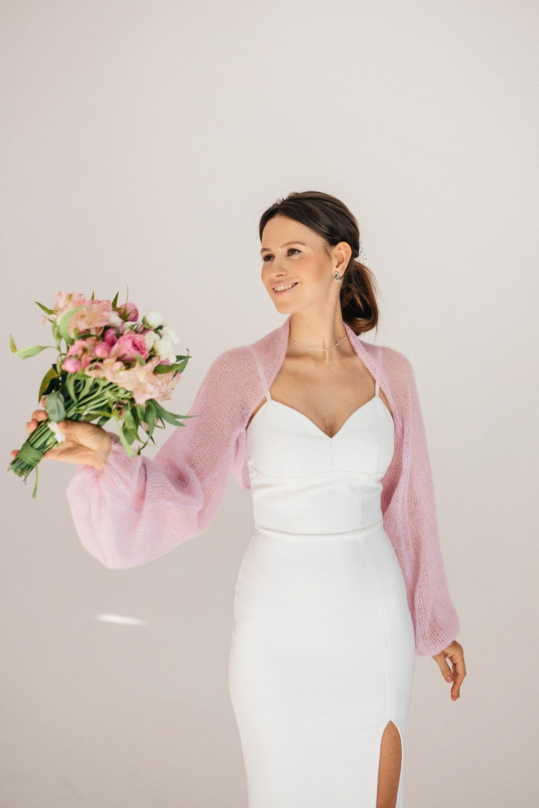 Wedding Bolero Mohair Jacket Bridal Cover up Mohair Bolero Shrug Bridal — free download