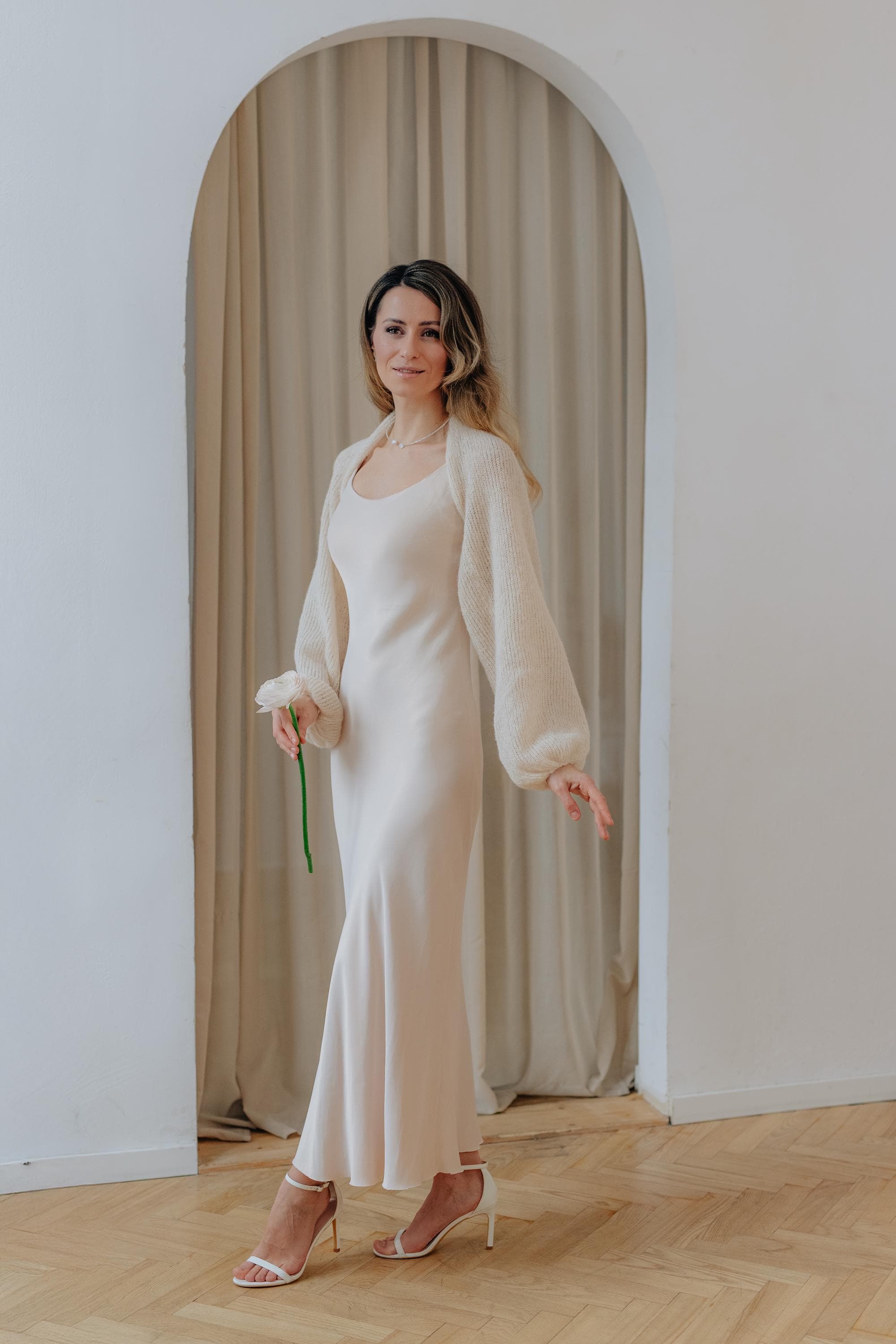 Alpaca Bolero White Jacket Wedding Cardigan Bridal Bolero Jacket Alpaca…