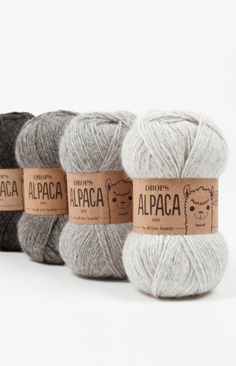 Laine d'alpaga Laine d'alpaga DROPS, pure laine d'alpaga, laine pour écharpe, laine à tricoter, laine pour chaussettes, fil de fibres naturelles image 1