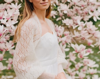 Wedding Shrug Bolero Mohair Jacket Women Lace Bolero Bridal Shrug Mohair Bolero Wedding Jacket Mohair Wrap