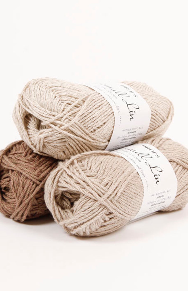 Cotton Yarn DROPS Bomull-Lin Linen Yarn Natural Fiber Yarn Summer Yarn Linen Cotton Yarn image 10