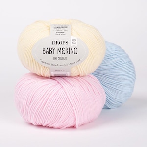 Gocce di filato merino Baby Merino Filato di lana merino extra fine Filato per neonati Filato per calze Filato per maglieria trattato superwash immagine 12