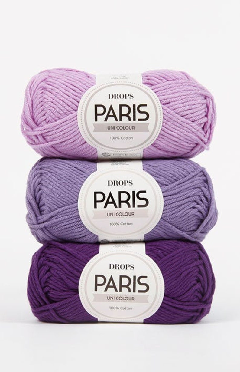 Hilo de algodón DROPS Paris Art Yarn Macrame Cord Hilo natural Hilo de algodón reciclado Hilo Amigurumi Hilo de ganchillo imagen 1