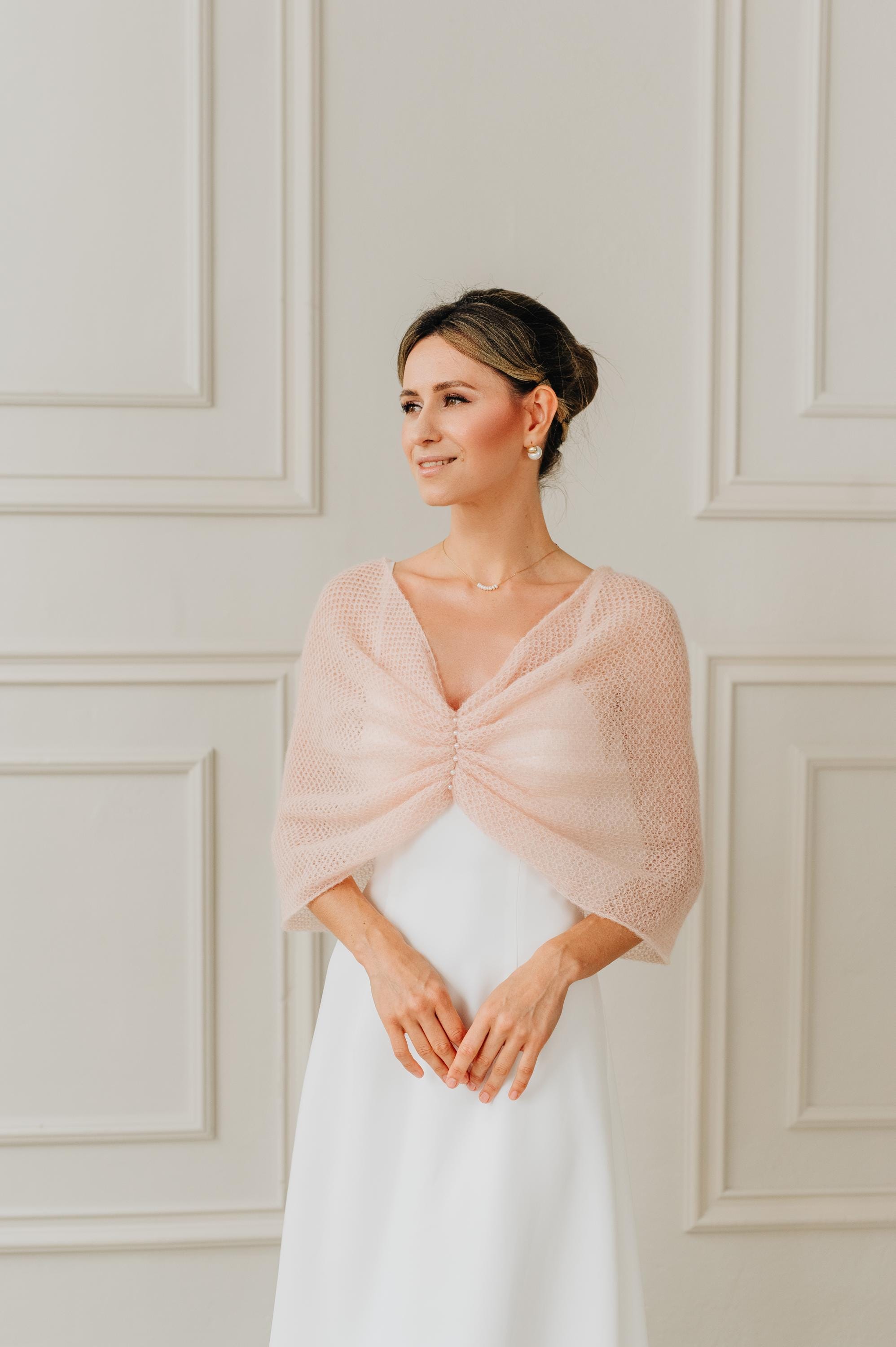 Wedding Wrap off Shoulder Shawl Bridal Stole Mohair Shawl Wedding