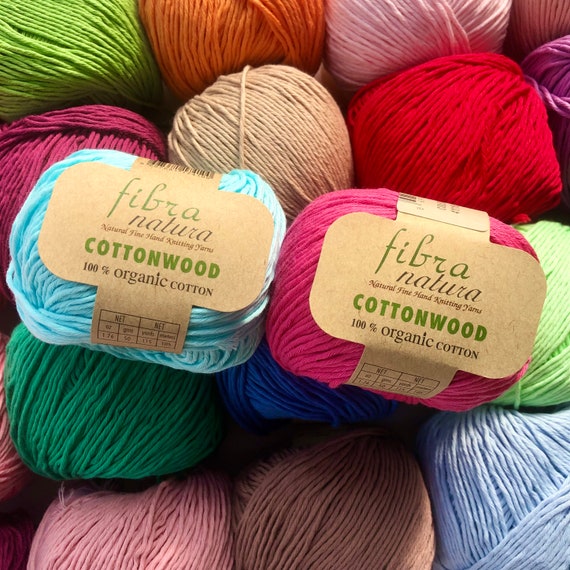 Cotton Yarn Fibra Natura Cottonwood Yarn Cotton Crochet Yarn Dk Yarn  Knitting Cotton Yarn Light Worsted Yarn 