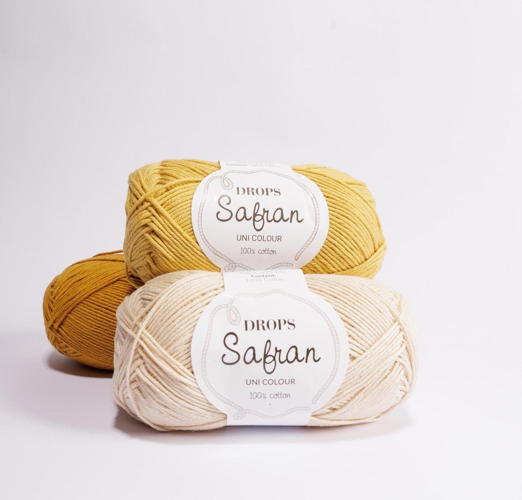 Cotton Yarn DROPS Safran Macrame Cord Amigurumi Yarn Cotton Thread