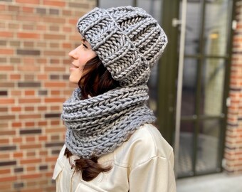 th products KNIT SCARF GRAY マフラー Knit Scarf / gray – th products