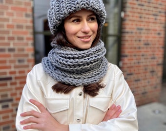 th products KNIT SCARF GRAY マフラー Knit Scarf / gray – th products