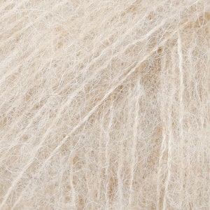 Fil d'alpaga DROPS, fil d'alpaga brossé, soie et dentelle, fil artistique, fil de soie à tricoter, fil naturel, laine, fil de soie image 8