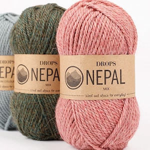 Laine d'alpaga Drops, fil de laine à tricoter népalais, fil à chaussettes, fil naturel, fil épais d'aran image 10