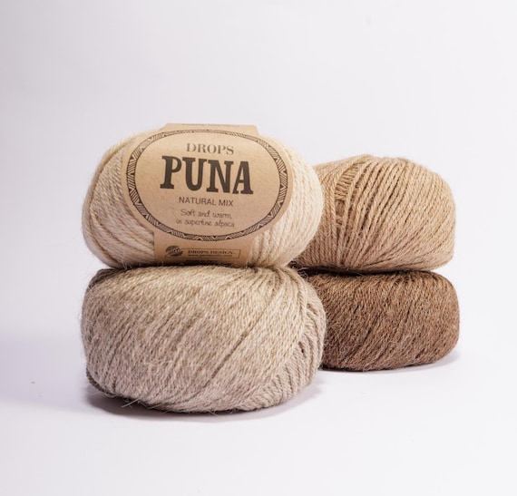 Alpaca Yarn Drops Puna Alpaca Pure Alpaca Wool Sock Yarn Alpaca Scarf yarn Natural Fiber Yarn DK Yarn