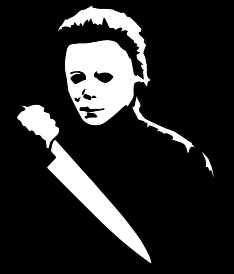Michael Myers Halloween Knife Vinyl Decal, Michael Meyers, Window Cling ...