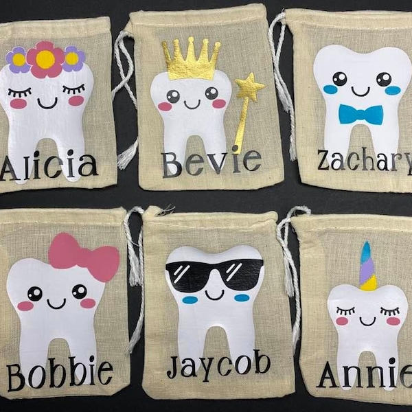 Personalized Tooth Fairy Bag, Tooth Fairy Bag, Personalized Tooth Fairy Pouch, Tooth Fairy Pouch