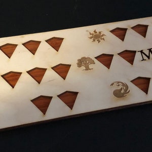 Magic Commander EDH Ultimate Johnny Life Counter/Tracker. Custom Wood Spindown Dice Tray. MTG