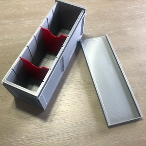 Single Row 3D Printed Deck Box. Fits up to 3 Double-Sleeved Magic The Gathering EDH/Commander Decks/Magic Cube/Pokémon/Trading Card Storage