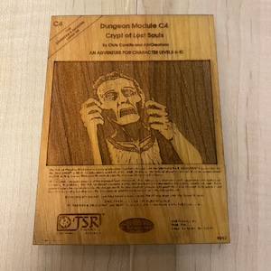 Dungeon Module Coaster. Dungeons and Dragons.