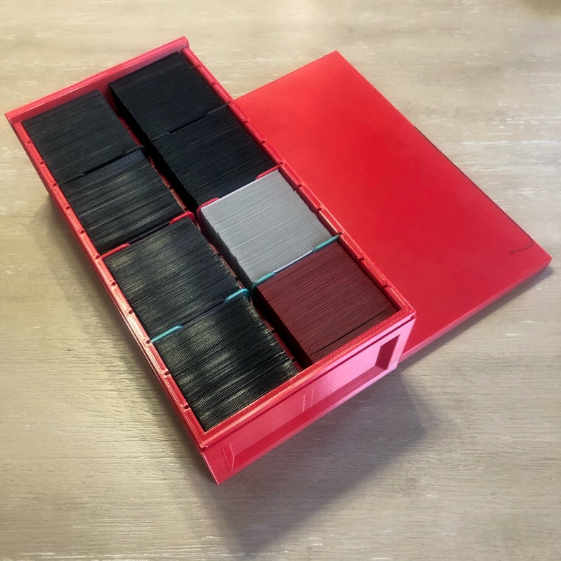 Jumbo 3D Printed Deck Box. Fits up to 8 DoubleSleeved Magic The