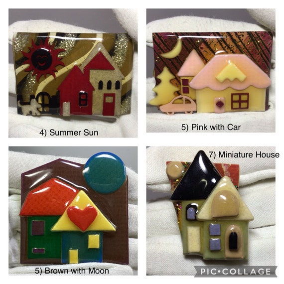 Choice of 14 handmade House Pins by Lucinda. Smoo… - image 3