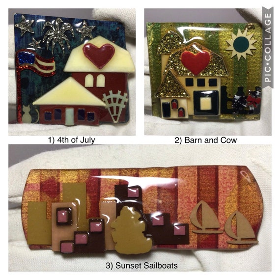 Choice of 14 handmade House Pins by Lucinda. Smoo… - image 2