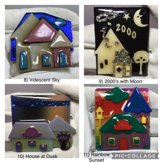 Choice of 14 handmade House Pins by Lucinda. Smoo… - image 4