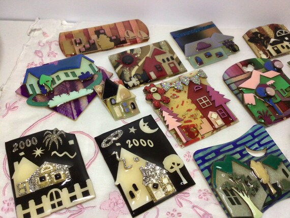 Choice of 14 handmade House Pins by Lucinda. Smoo… - image 6