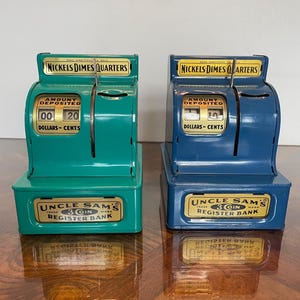 Vintage Metal Toy Cash Register - Etsy
