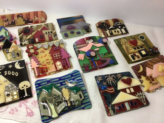 Choice of 14 handmade House Pins by Lucinda. Smoo… - image 7