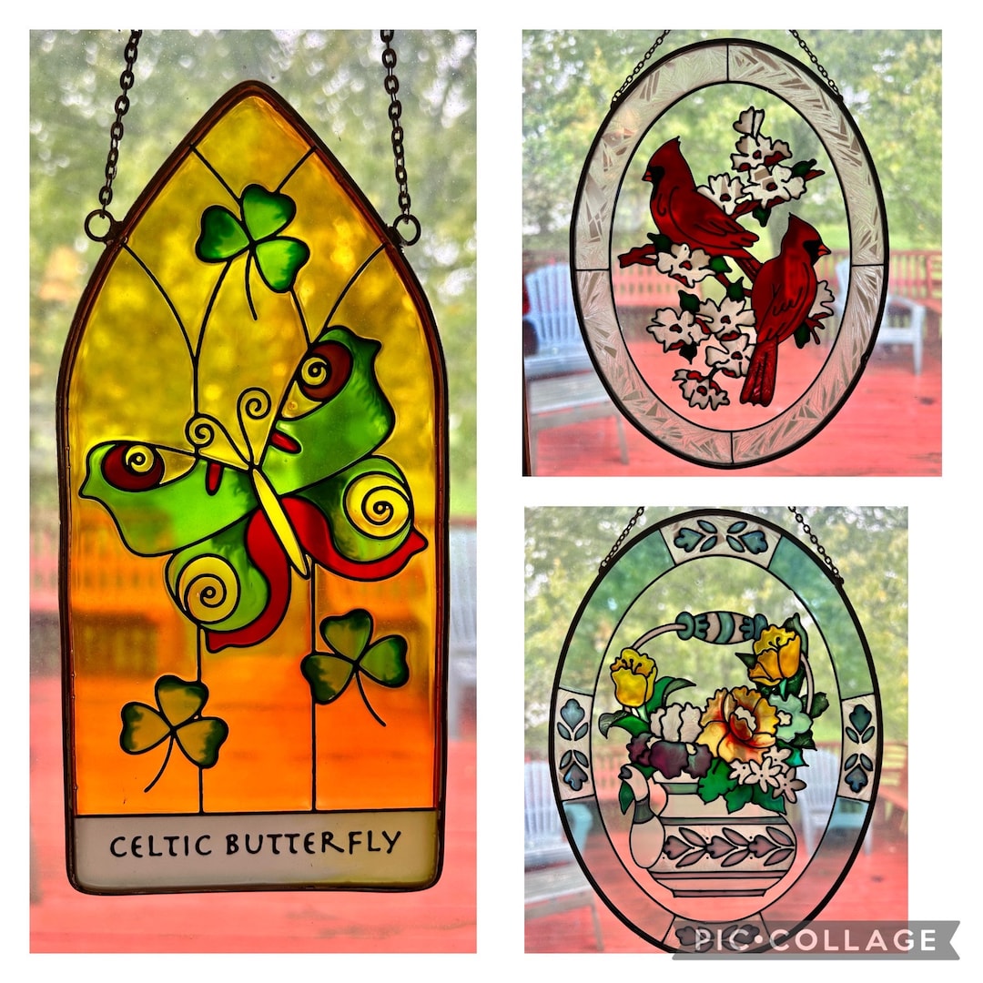 Choice of Stained Glass Window Sun Catchers. Clara Stained Etsy