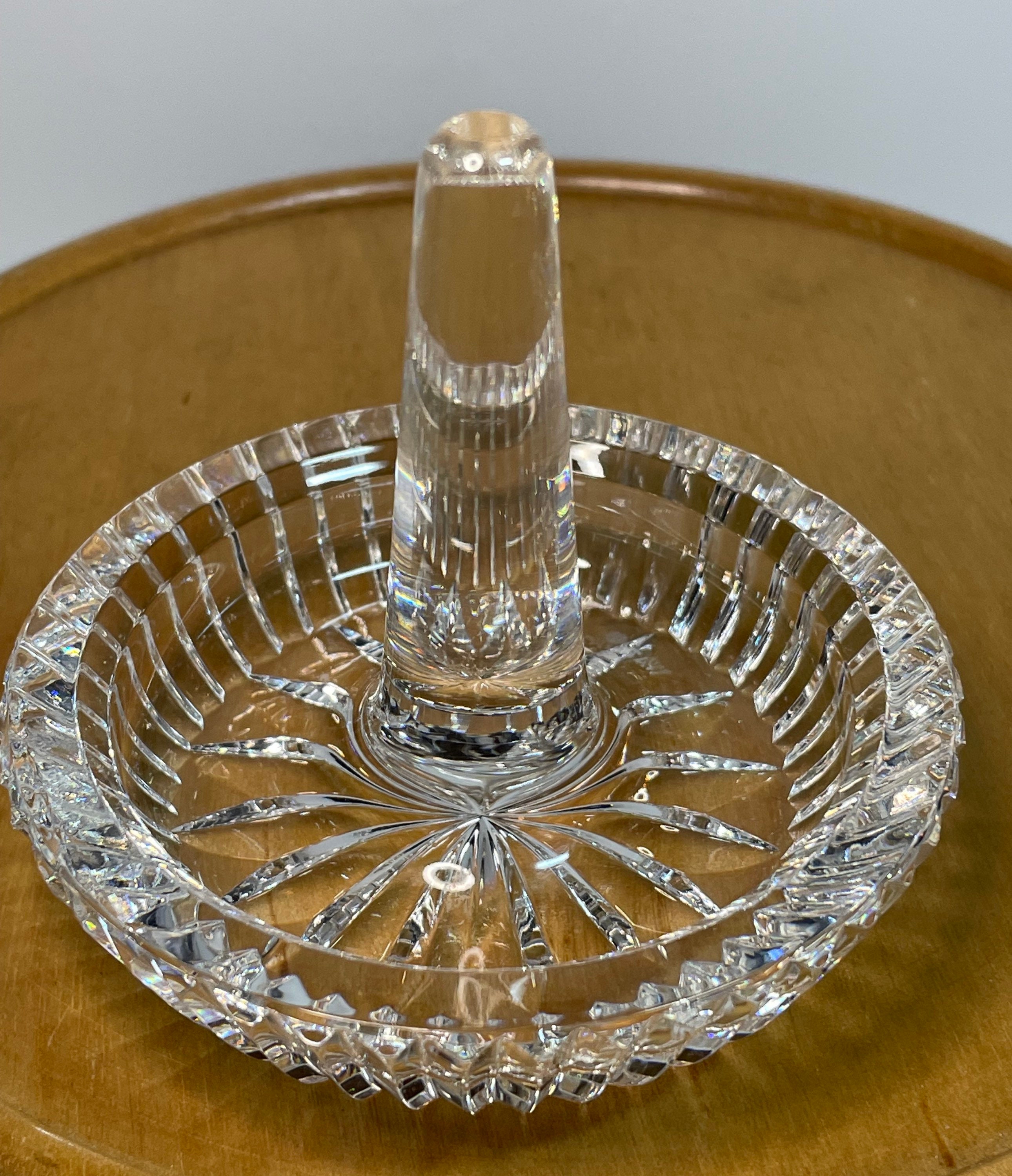 Sparkling Waterford lead crystal ring dish. Etched Waterford  Etsy