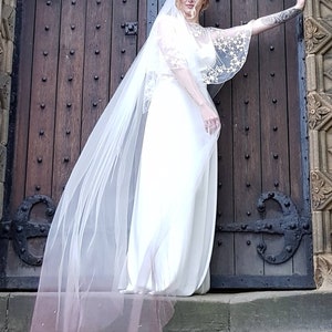 Ivory Star top, bridal topper,  star lace shrug,  star lace bolero,  boho bridal top, celestial theme top, bridal lace top