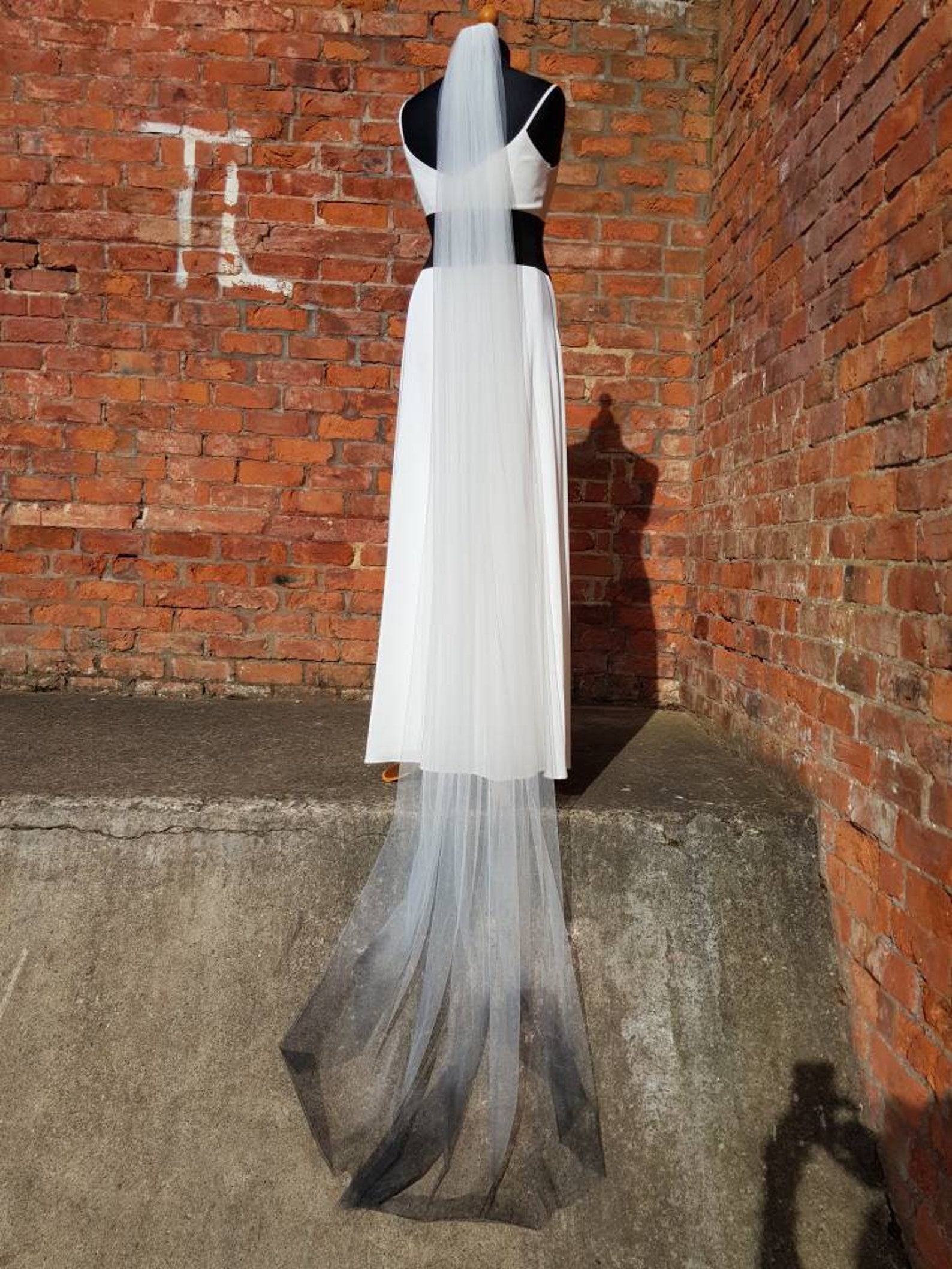 Black Veil Ombre Veil Alternative Veil Dip Dye Veil Gothic Etsy